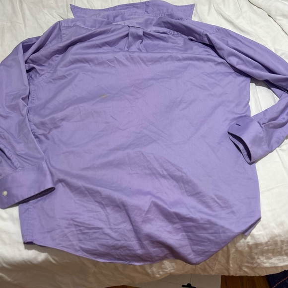 IZOD MEN'S SHIRT 15 1/2(32-33) PURPLE REGULAR FIT WRINKLE FREE QUICK DRY TWILL - Picture 6 of 6